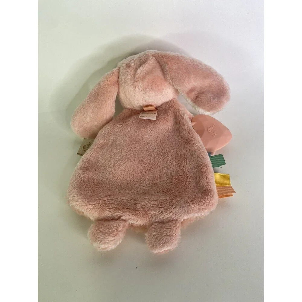 Itzy Ritzy Bunny Rabbit Lovey Teether Security Blanket Plush Stuffed Animal Toy
